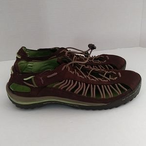 Jambu So Cal Water Savvy Leather Sneakers 9.5M Brown Green